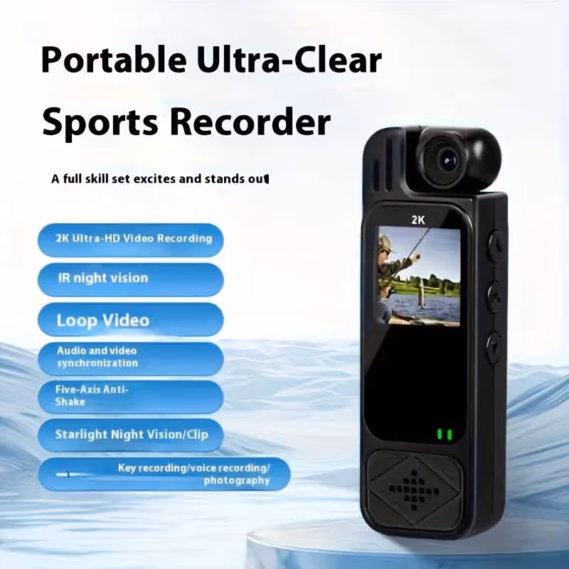 2K Ultra HD Video Recording Camera - Portable, Rechargeable, 180° Rotating Handheld Stabilizer - Image 3
