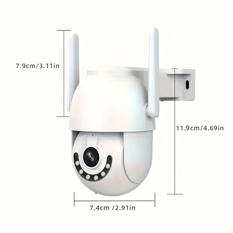 296P PTZ Dome Camera, 360° Rotatable with Automatic Tracking, Night Vision, Two-Way Audio - Image 5
