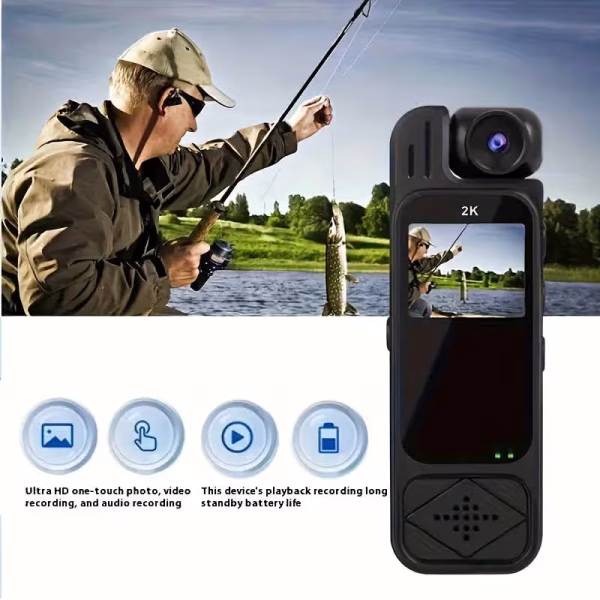2K Ultra HD Video Recording Camera - Portable, Rechargeable, 180° Rotating Handheld Stabilizer - Image 5