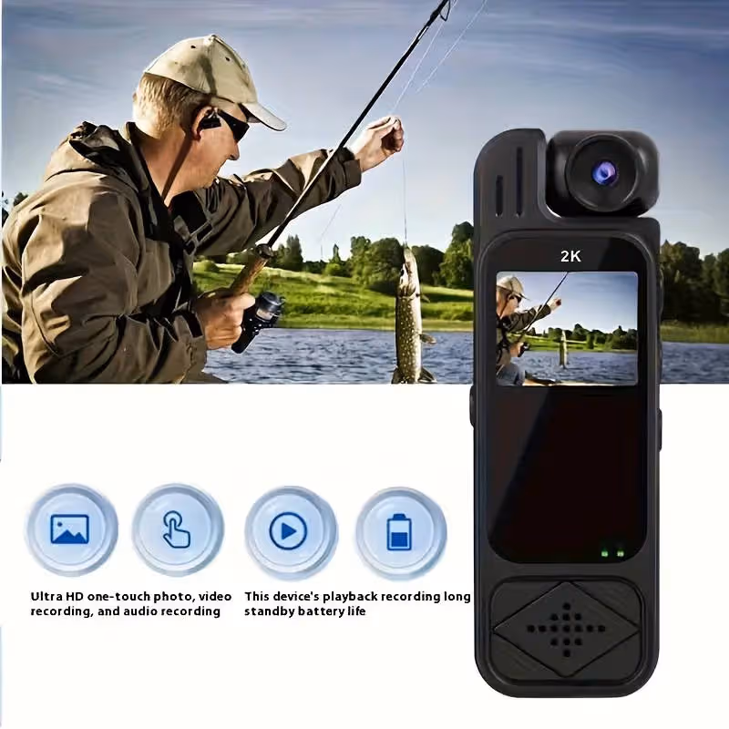 2K Ultra HD Video Recording Camera - Portable, Rechargeable, 180° Rotating Handheld Stabilizer - Image 5
