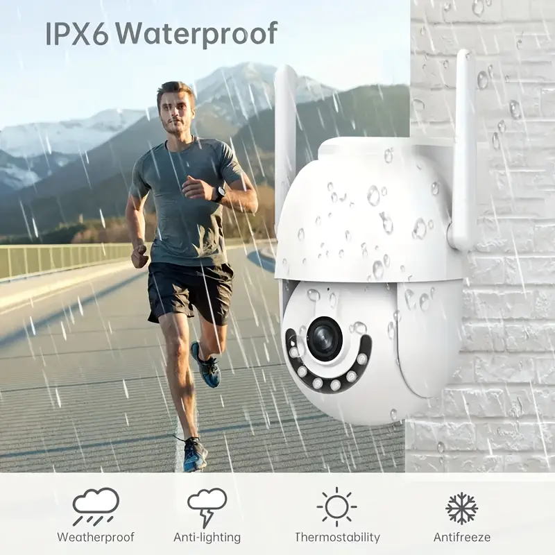 296P PTZ Dome Camera, 360° Rotatable with Automatic Tracking, Night Vision, Two-Way Audio - Image 7